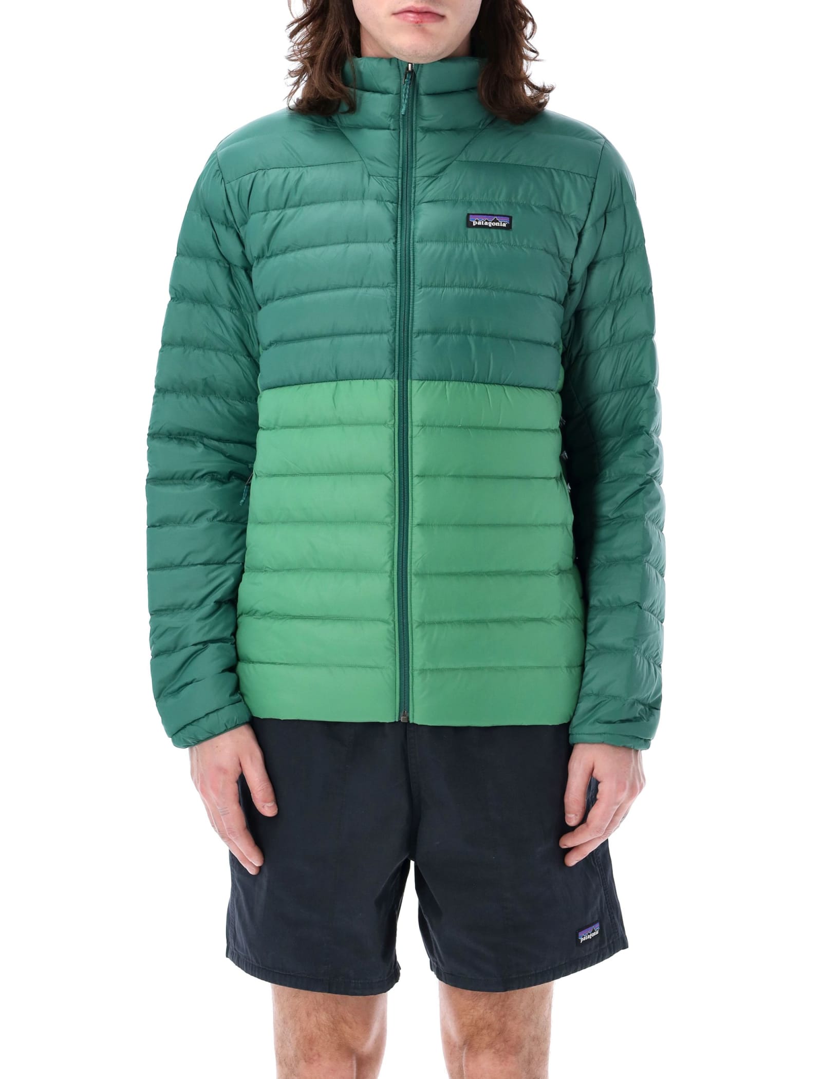 Shop Patagonia Down Sweater Jacket In Gather Green
