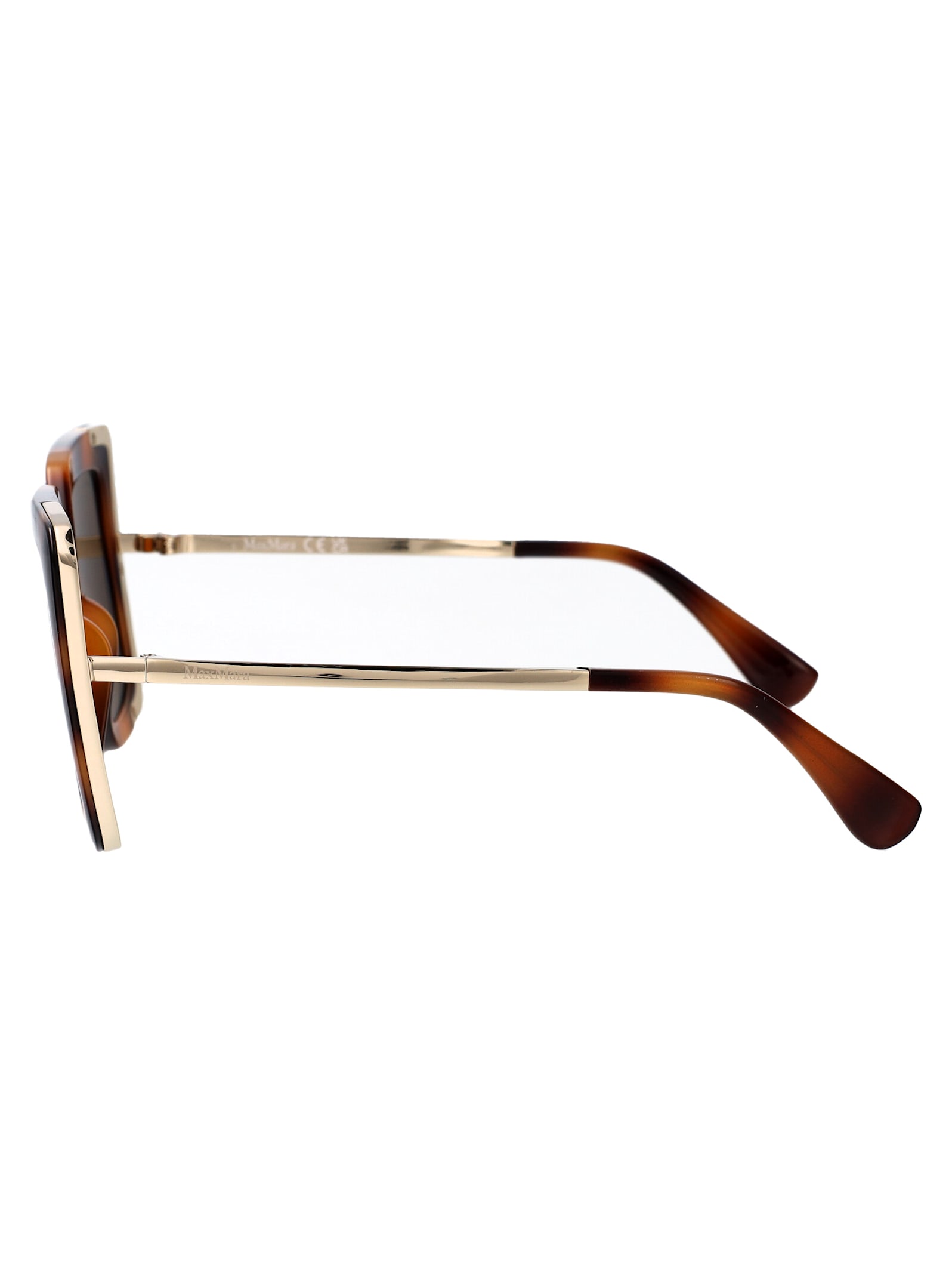 Max Mara Havana Injectate Sunglasses In Brown