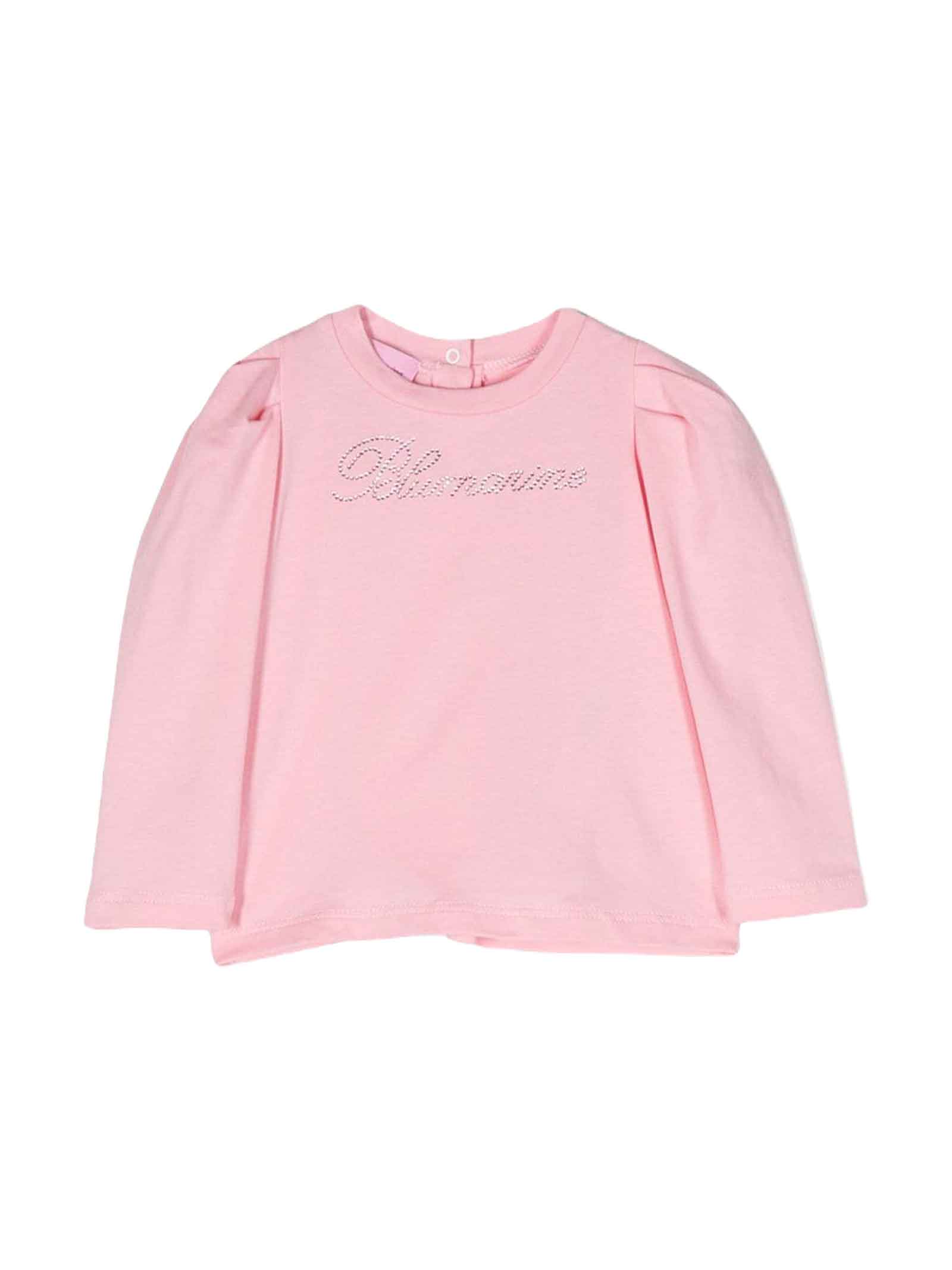 Miss Blumarine Pink T-shirt Baby Girl In Rosa