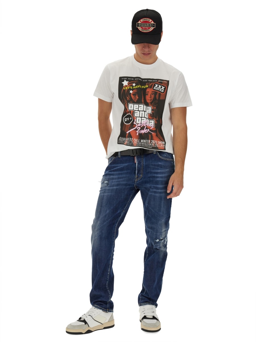 Shop Dsquared2 T-shirt With Print In White