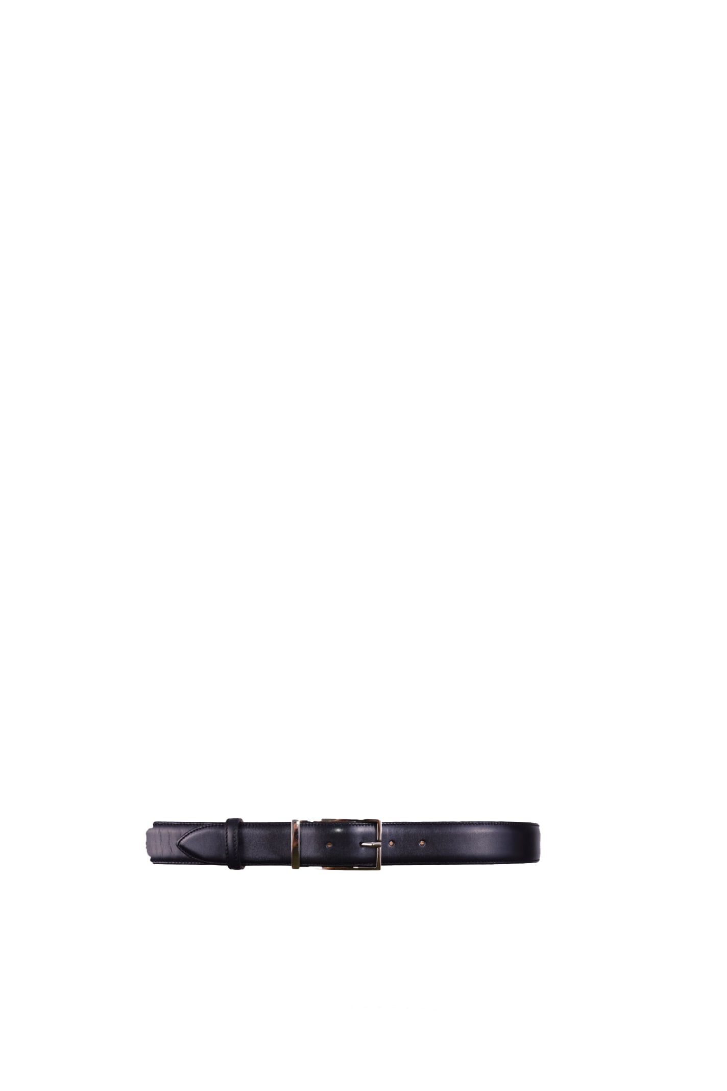 Doucal's Leather Belt In Black
