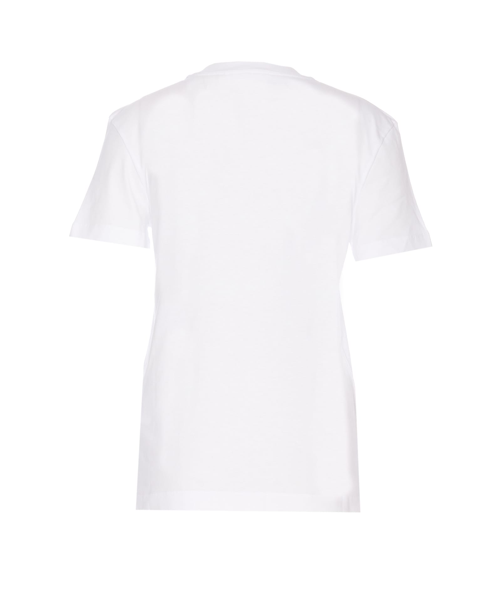 Shop Sportmax Embroidered T-shirt With Paillettes In White