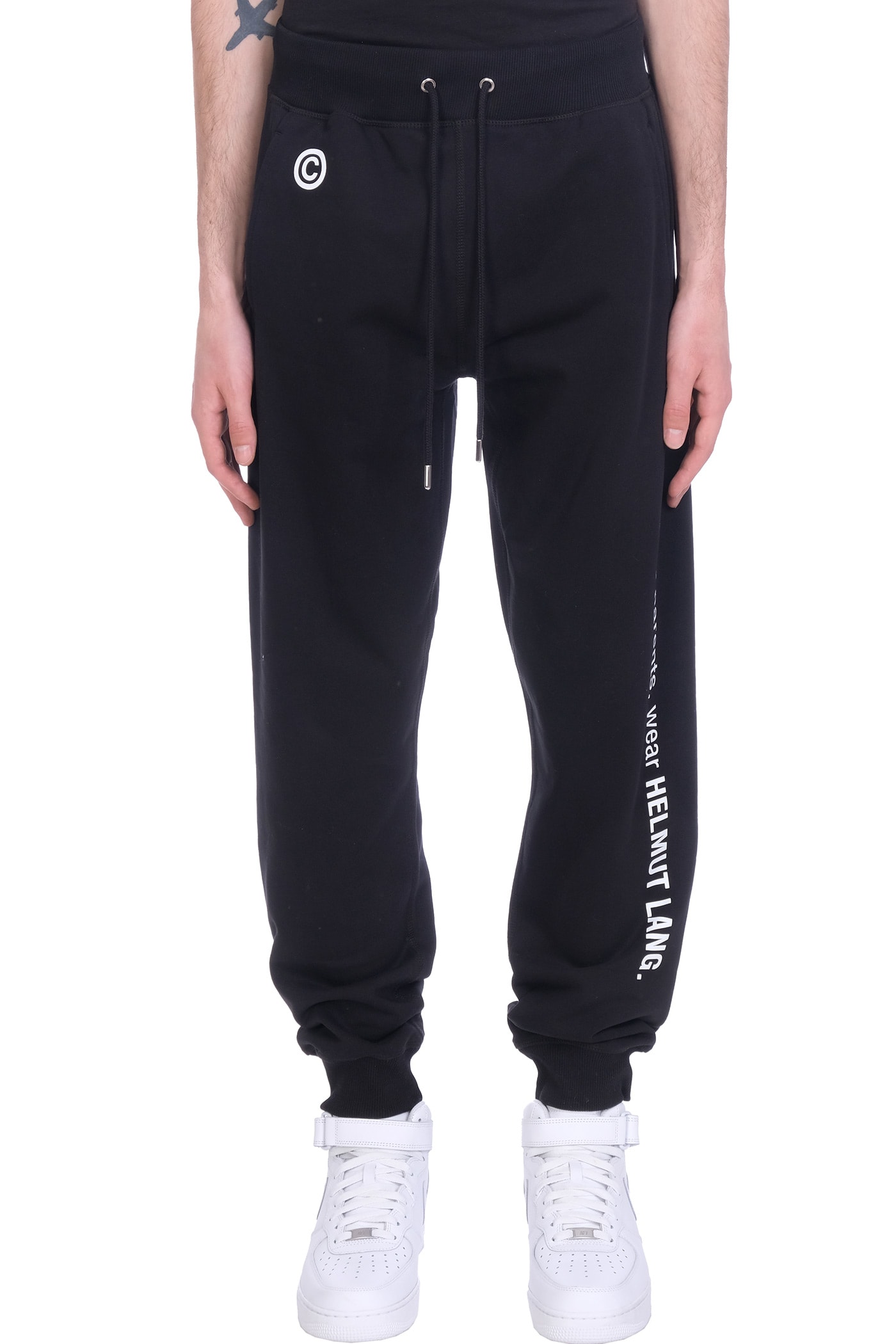 Helmut Lang Airy Nylon & Cotton Regular Fit Cargo Pants In Black