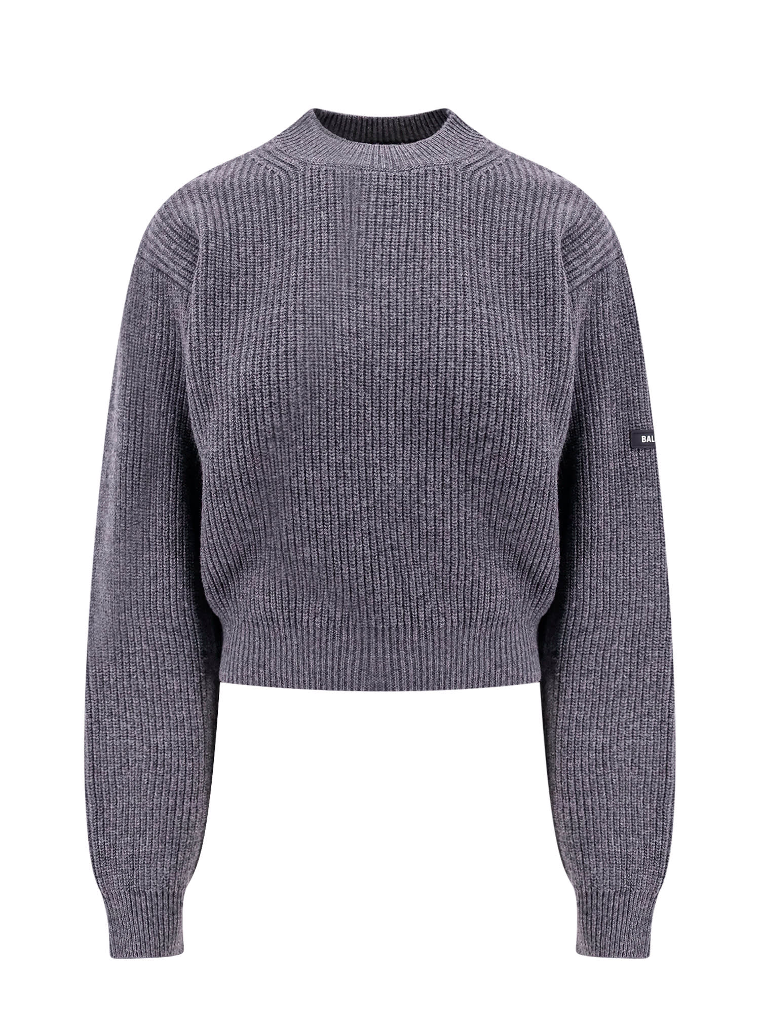 Shop Balenciaga Sweater In Grey