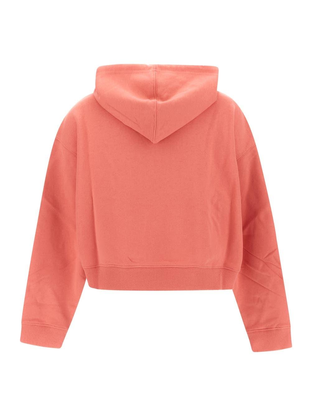 Shop Stella Mccartney Martini Pink Crop-top Hoodie