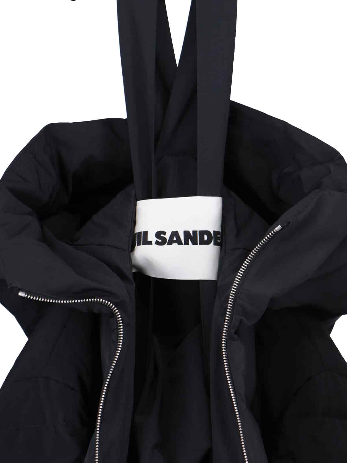 Shop Jil Sander Hooded Down Jacket In Black