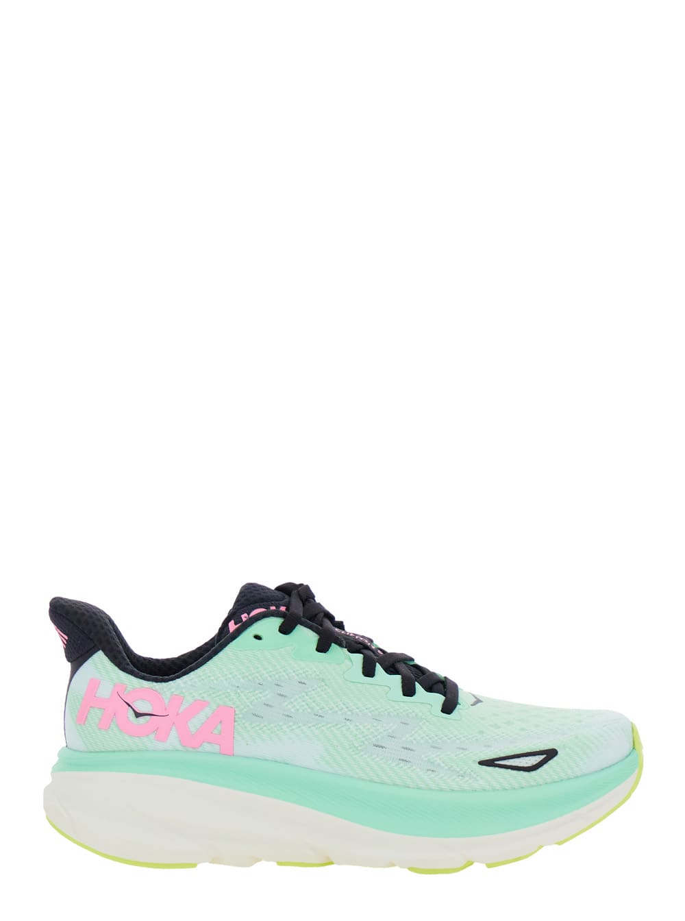clifton 9 Multicolor Sneakers With Zig Zag Embroidery And Side Logo Print In Rubber Unisex