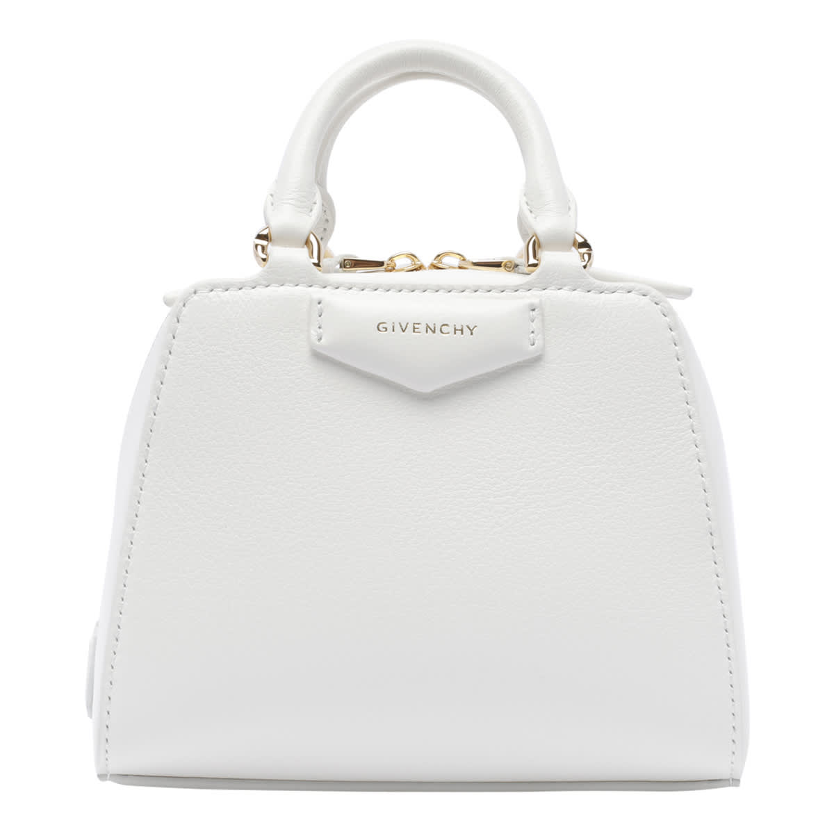 Shop Givenchy Nano Antigona Cube Handbag In White