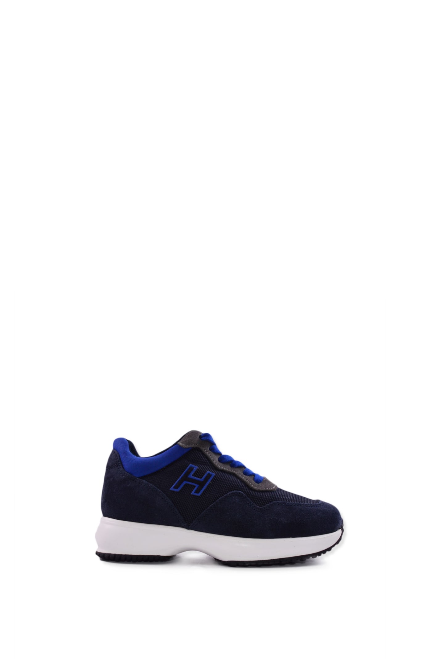 Shop Hogan Interactive Shoe In Suede Leather In Blue