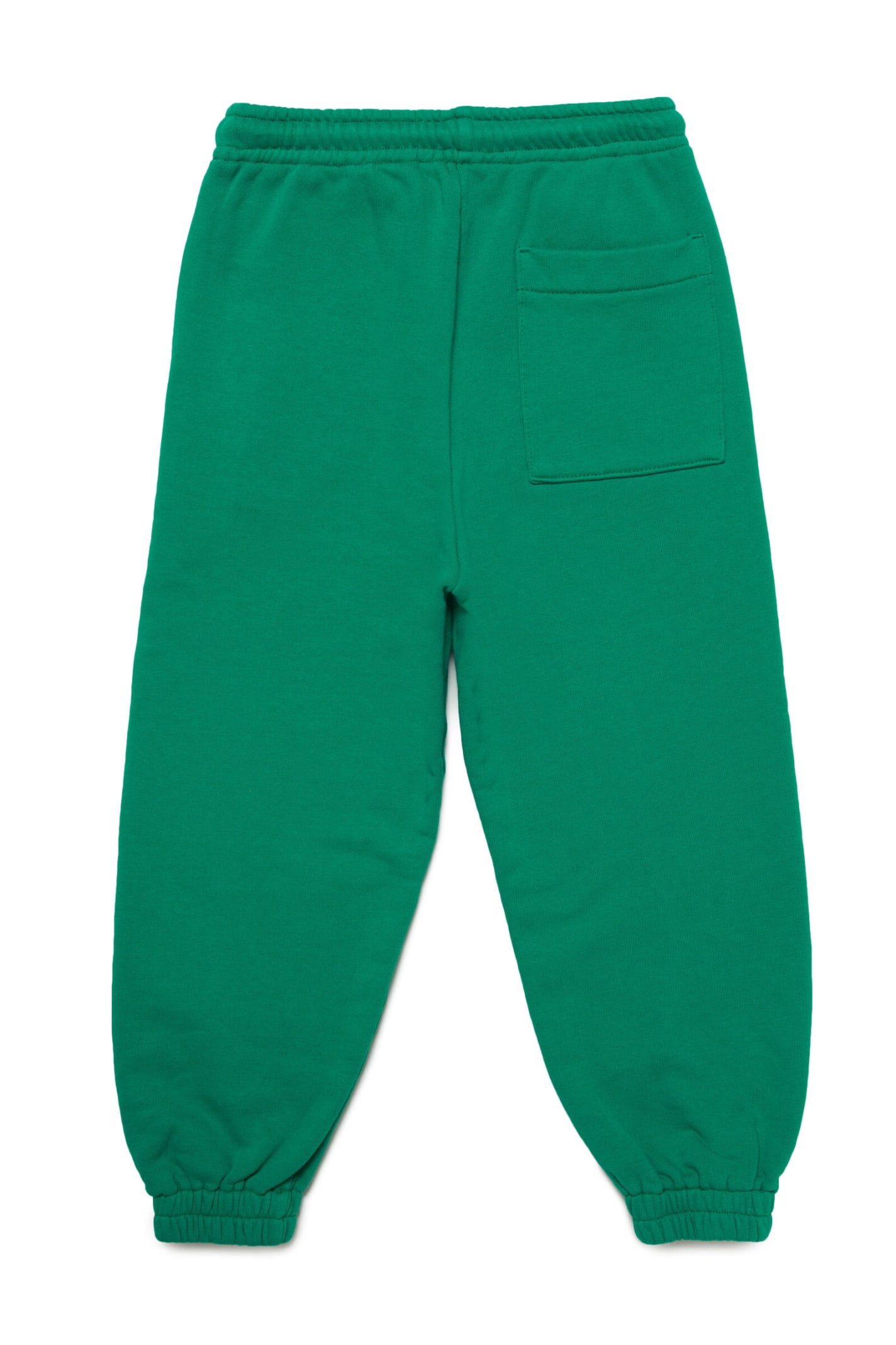 Myar Kids' Deadstock Green Plush Jogger Trousers With Vertical Logo