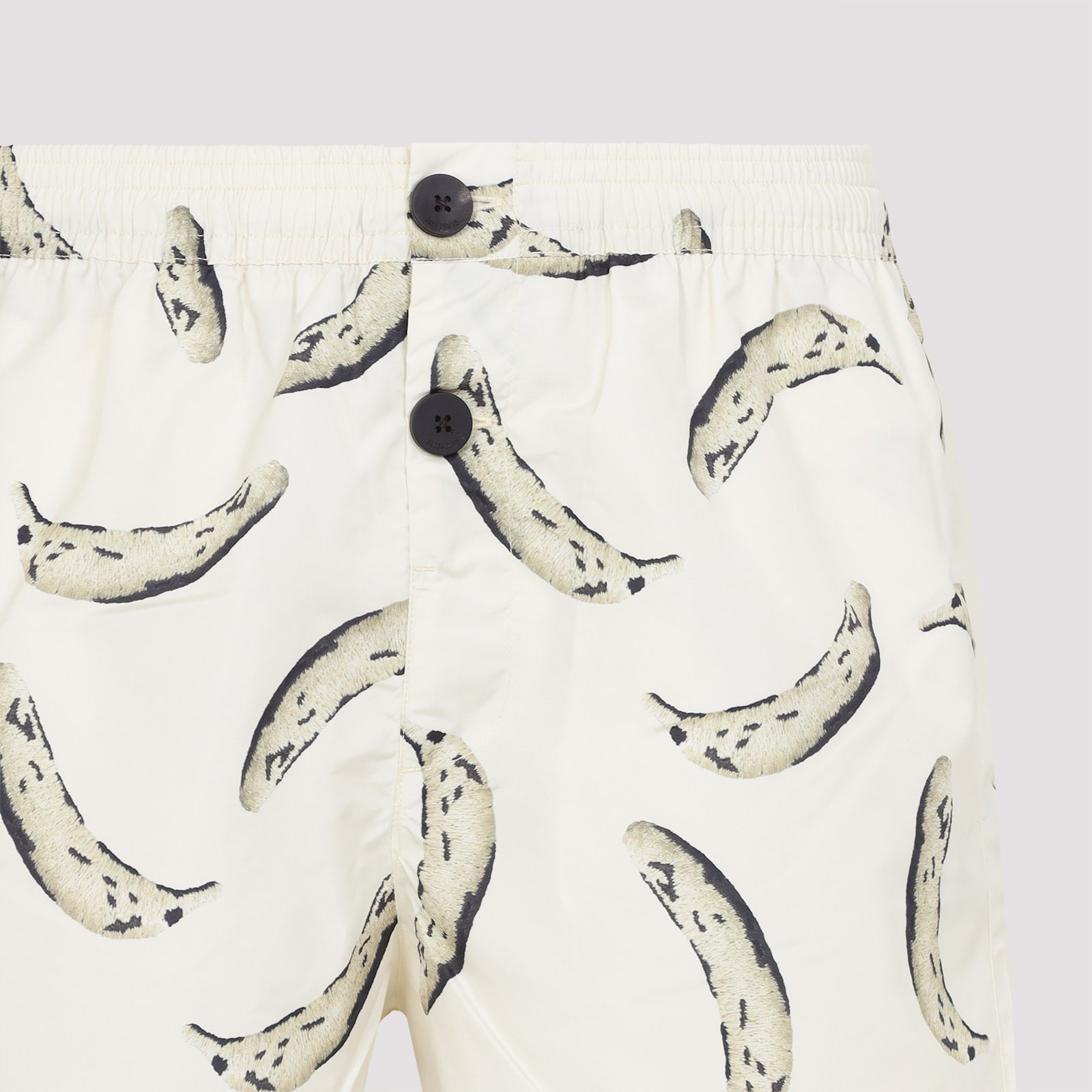 Shop Jacquemus Le Maillot Puntini Trunks In Bv Banana Print Yellow