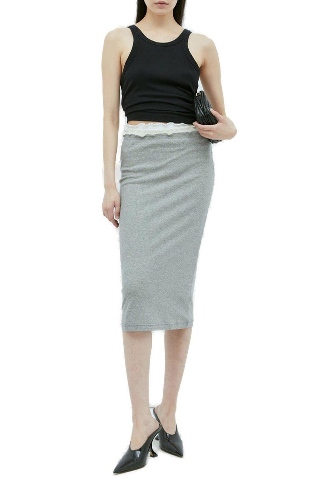 Jil Sander Logo-embroidered Layered Midi Skirt