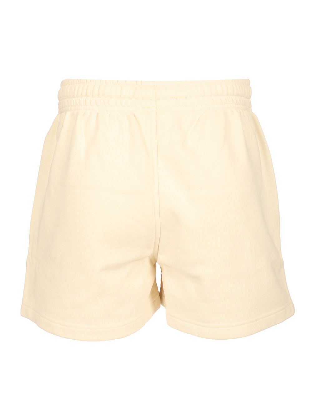 Shop Maison Kitsuné Jogger Shorts In Beige