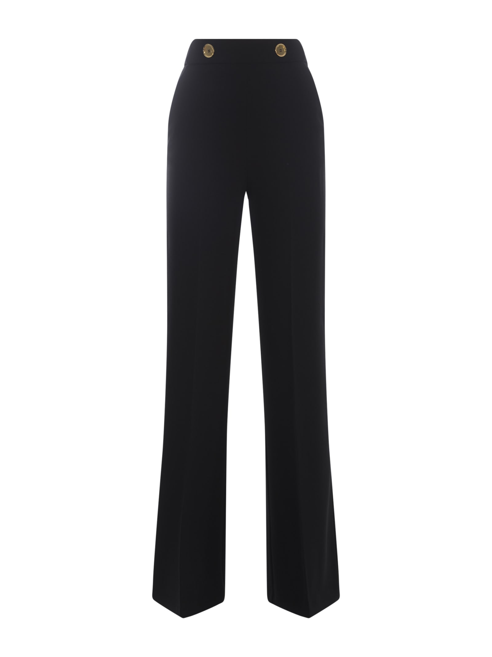 Shop Pinko Trousers  Sbozzare In Crêpe In Black