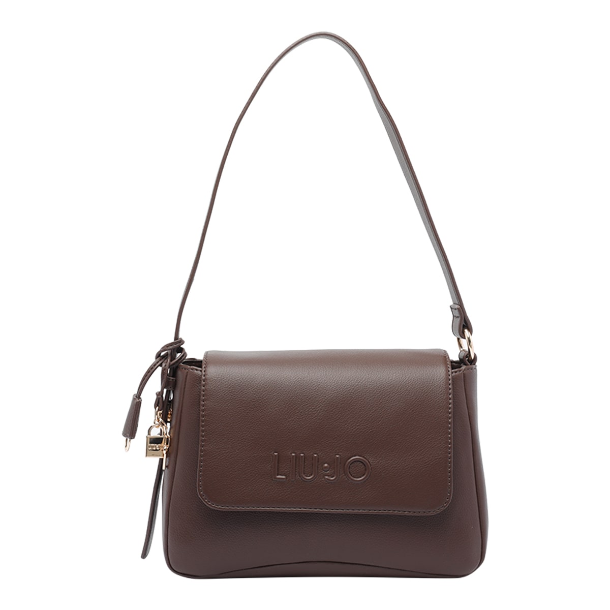 Liu •jo Medium Logo Hobo Bag With Adaptable Strap In Brown
