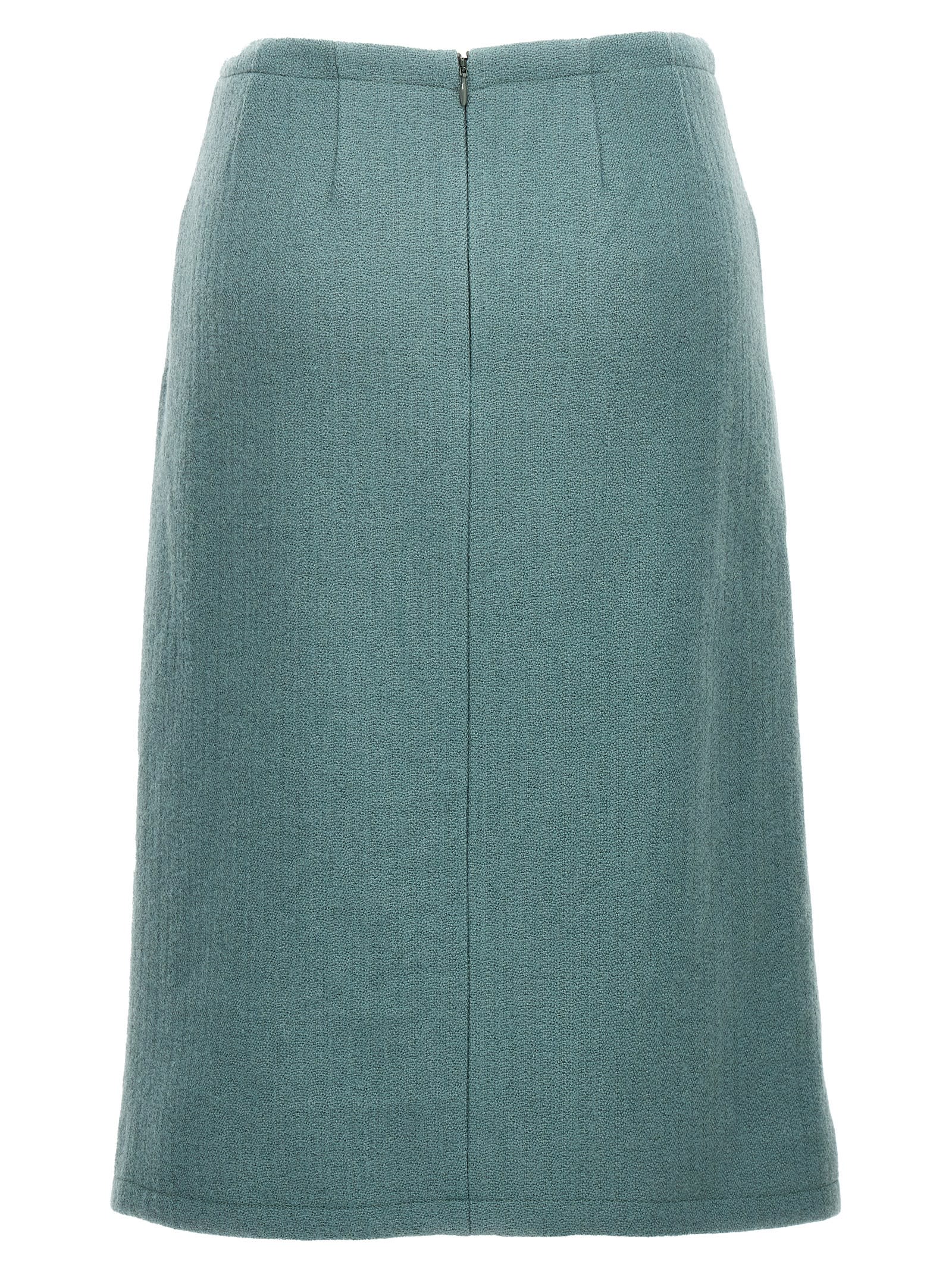 Dries Van Noten Shelda 9243 W.w.skirt Sky In Light Blue