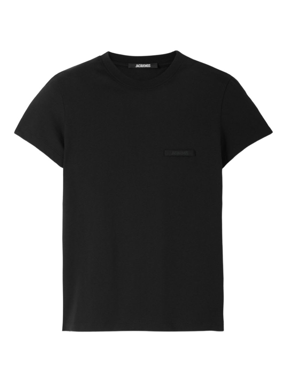 Jacquemus Le T-shirt Gros Grain In Black