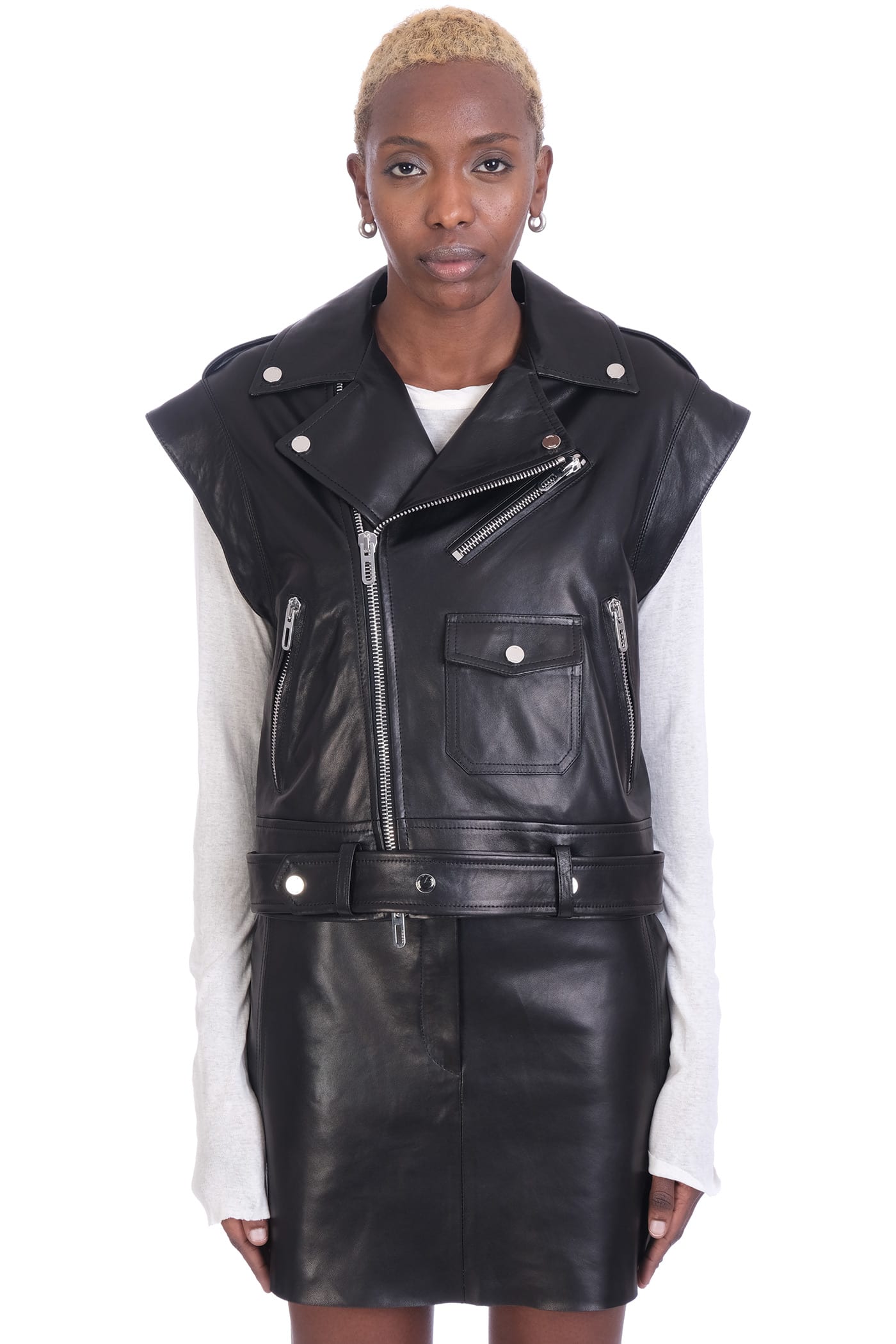 DROMe Vest In Black Leather