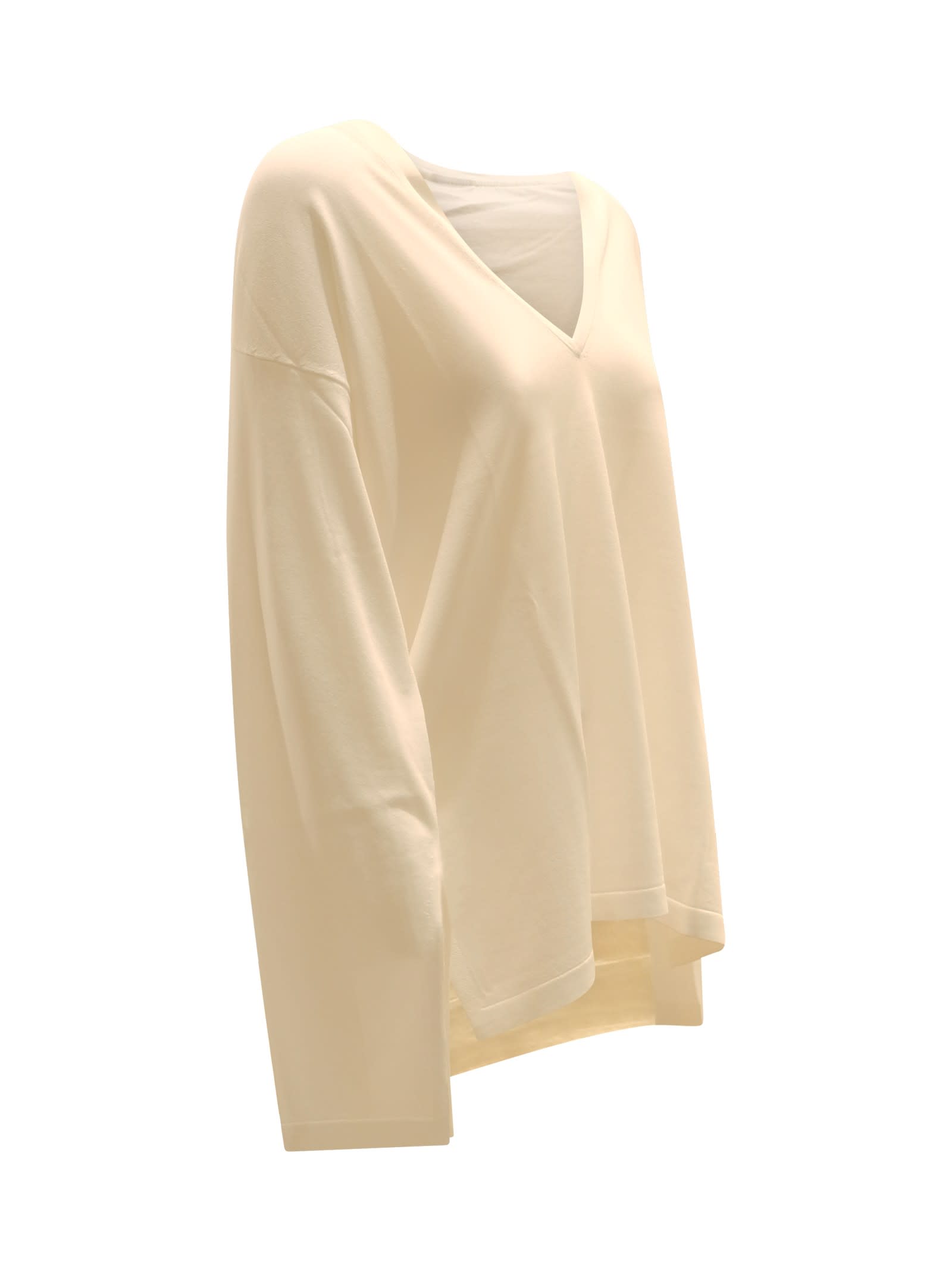 Shop P.a.r.o.s.h Parosh Viscose Roux24 Sweater In White