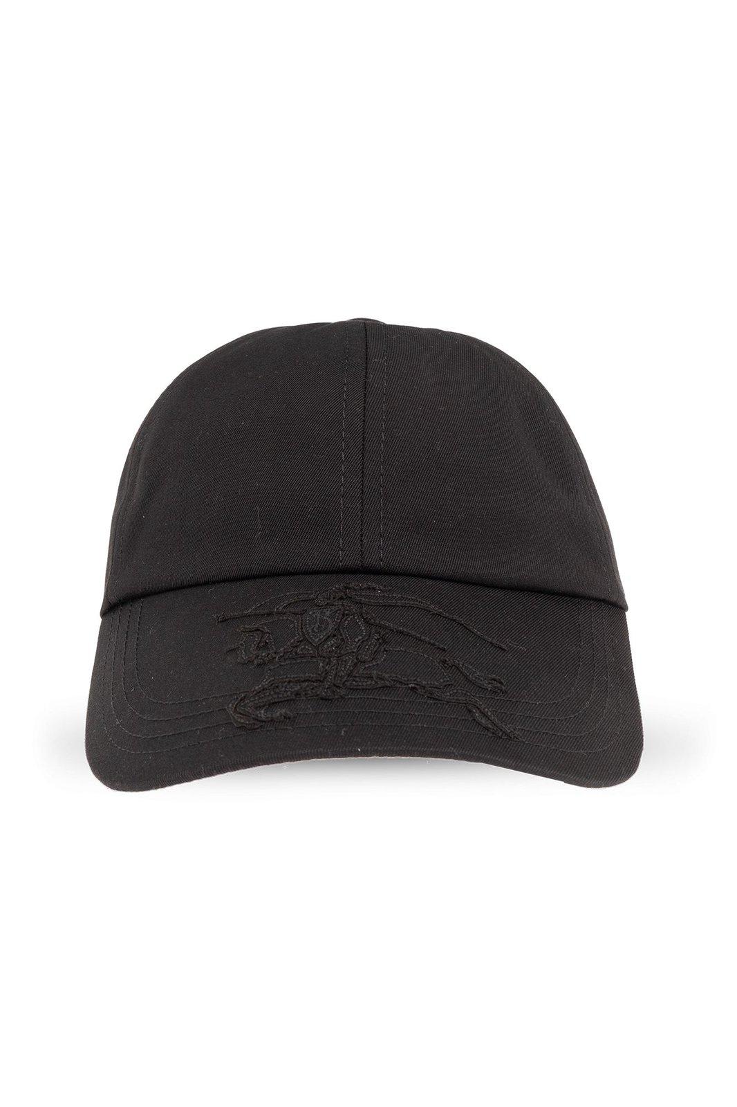 Shop Burberry Equestrian Knightpatch Curved Peak Baseball Cap In Black