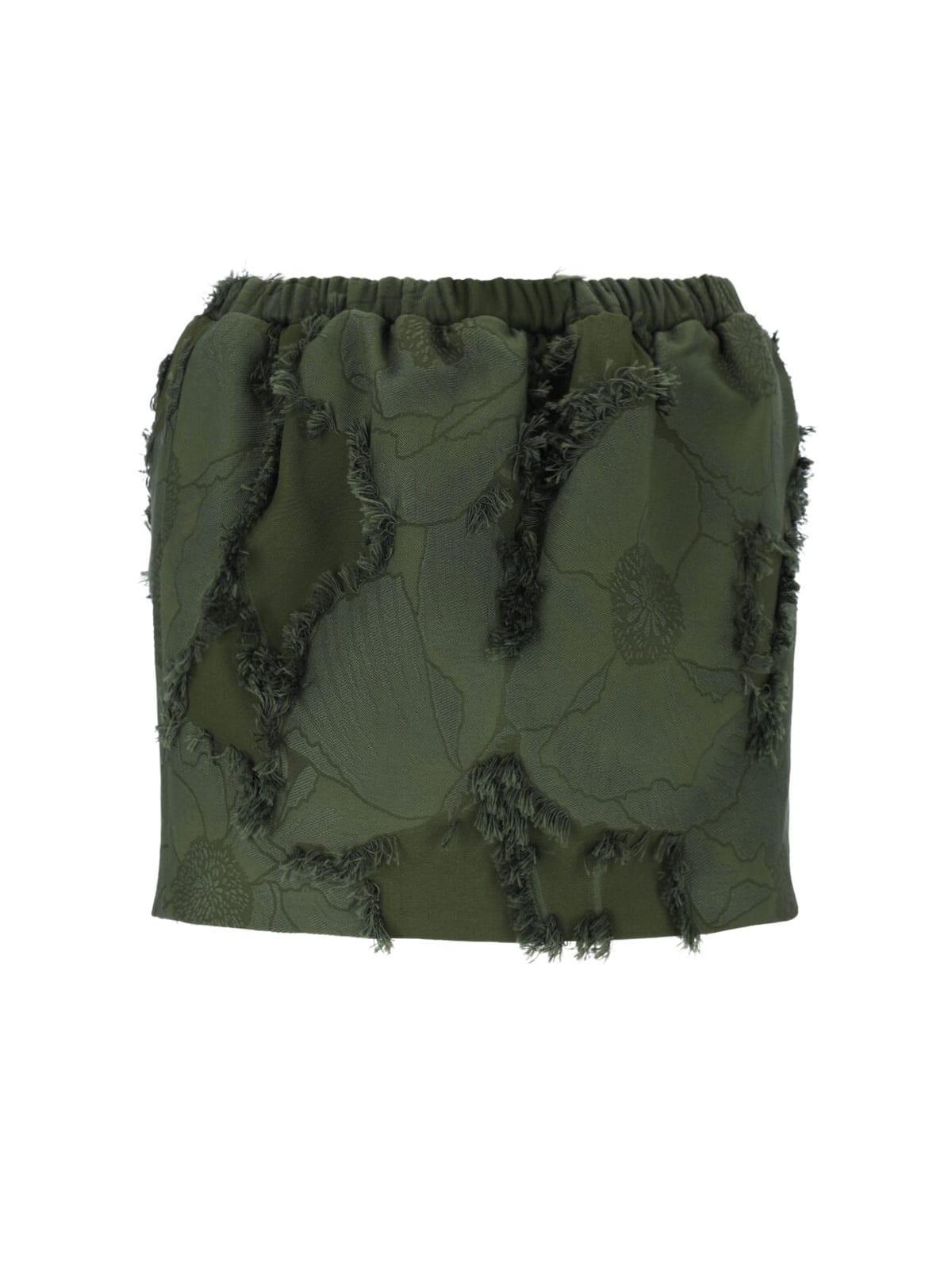 Gucci Fil Coupé Mini Skirt In Green