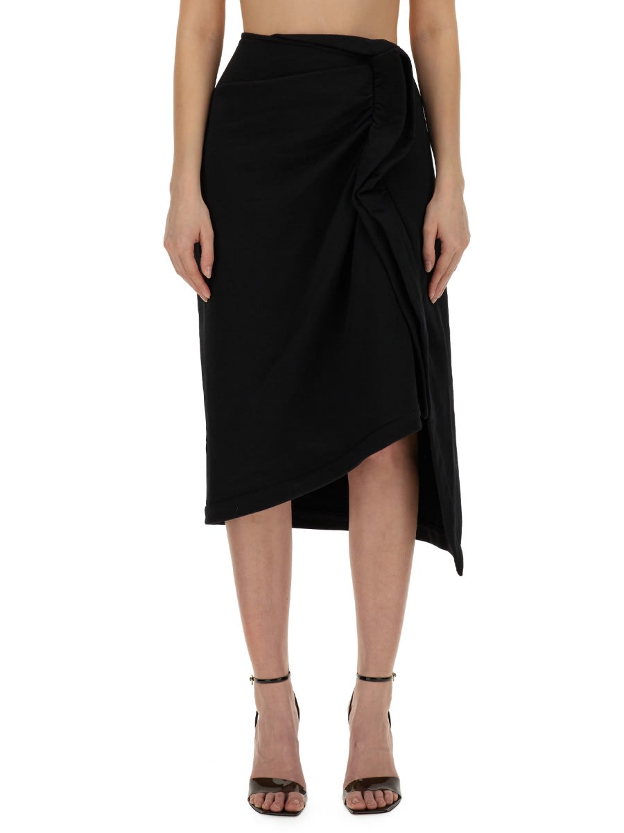 Shop Dries Van Noten Asymmetrical Skirt In Black