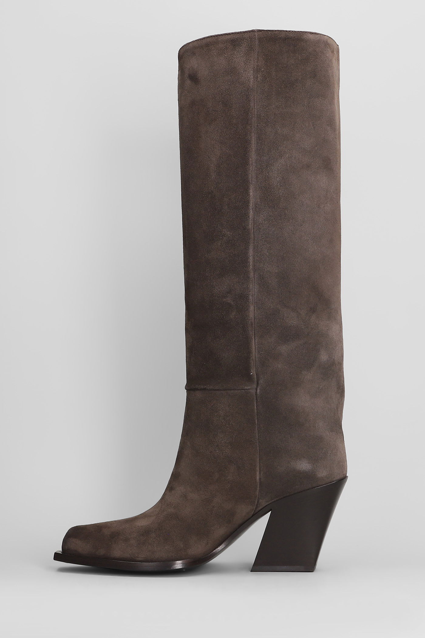 Vic Matie Sense 351 Texan Boots In Taupe Suede In Brown