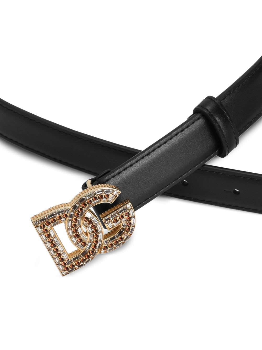 Dolce & Gabbana Leather Belt In Black