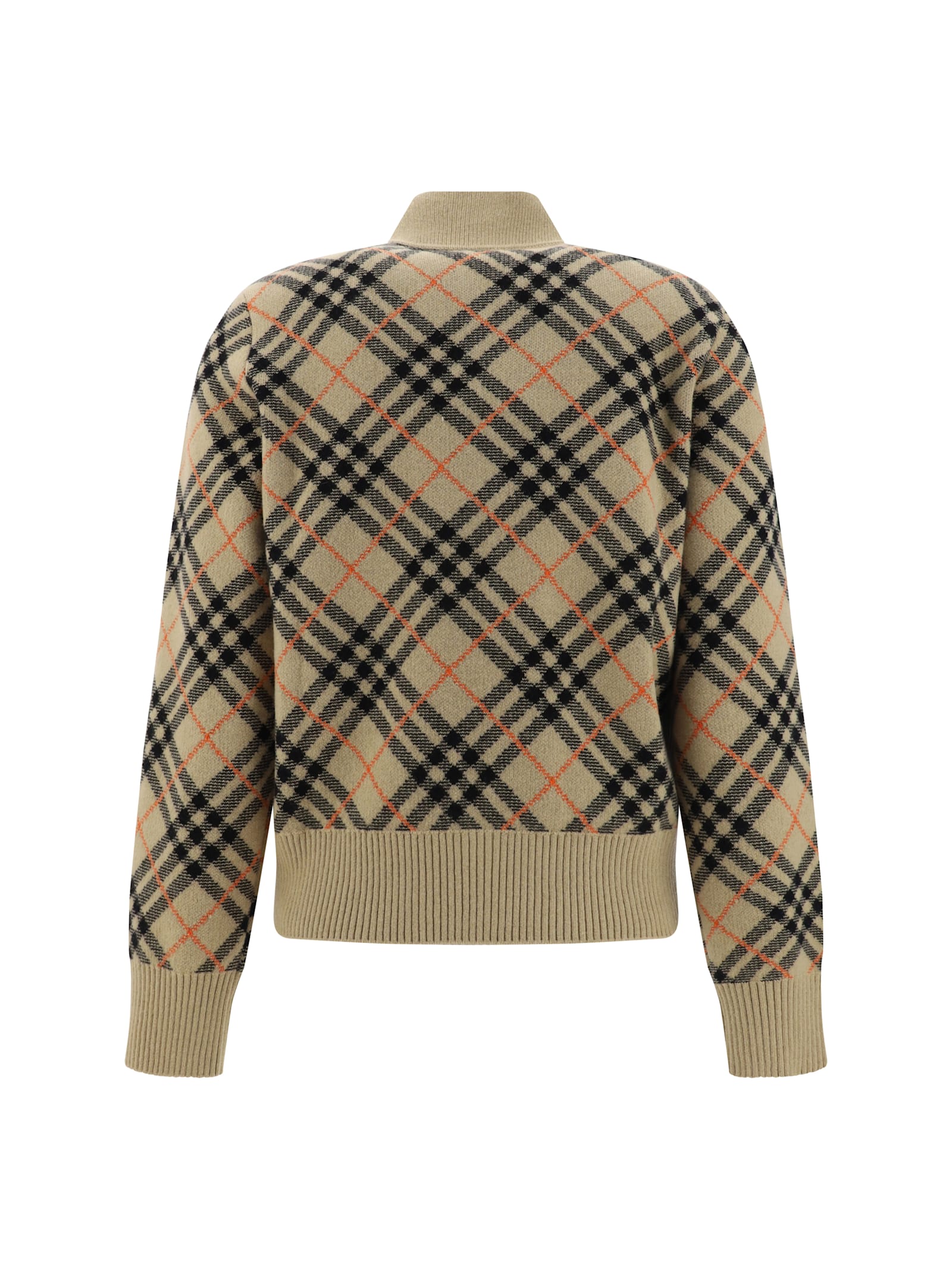 Shop Burberry Cardigan In Sand Ip Check