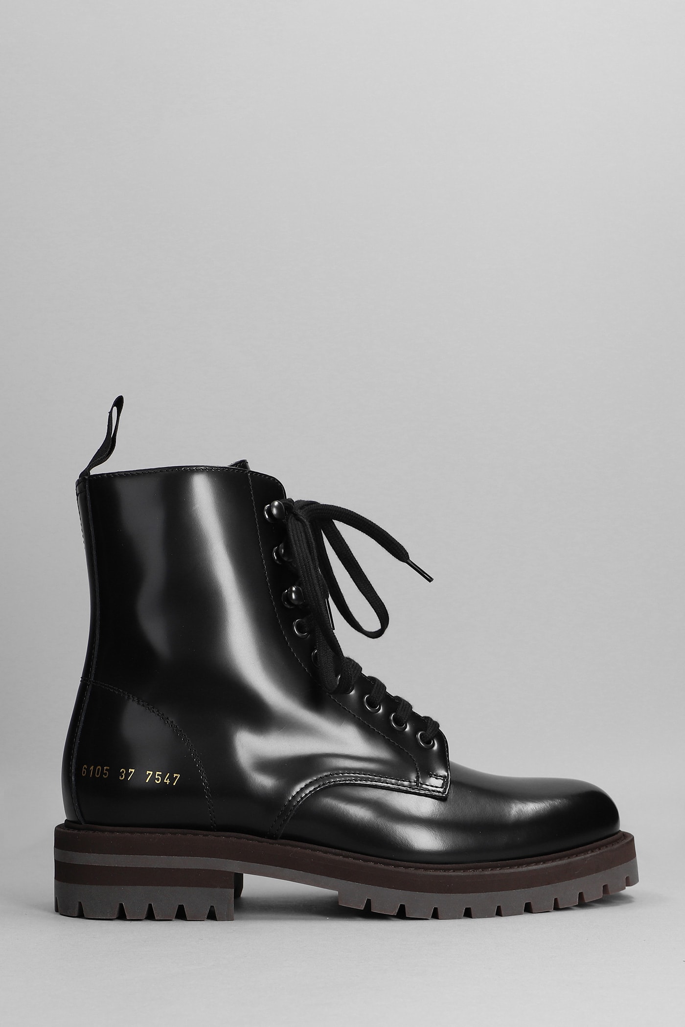 Common Projects Combat Boot Combat Boots In Black Leather