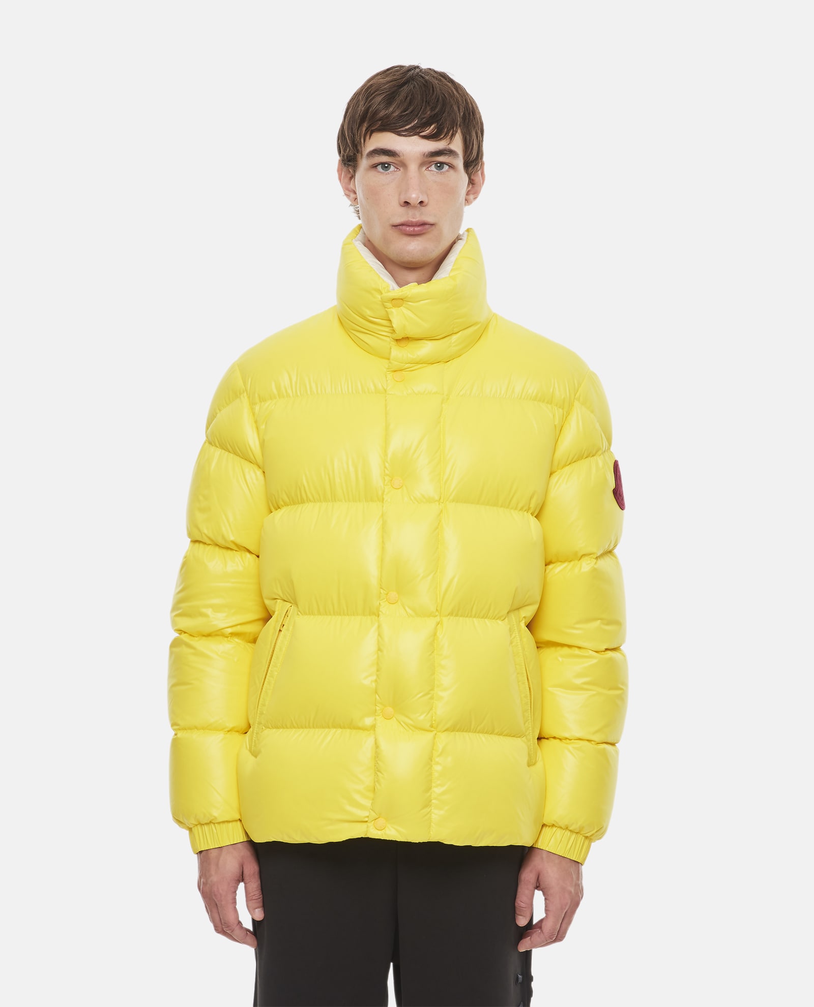 Shop Moncler Genius Down-filled Dervox Jacket In Yellow