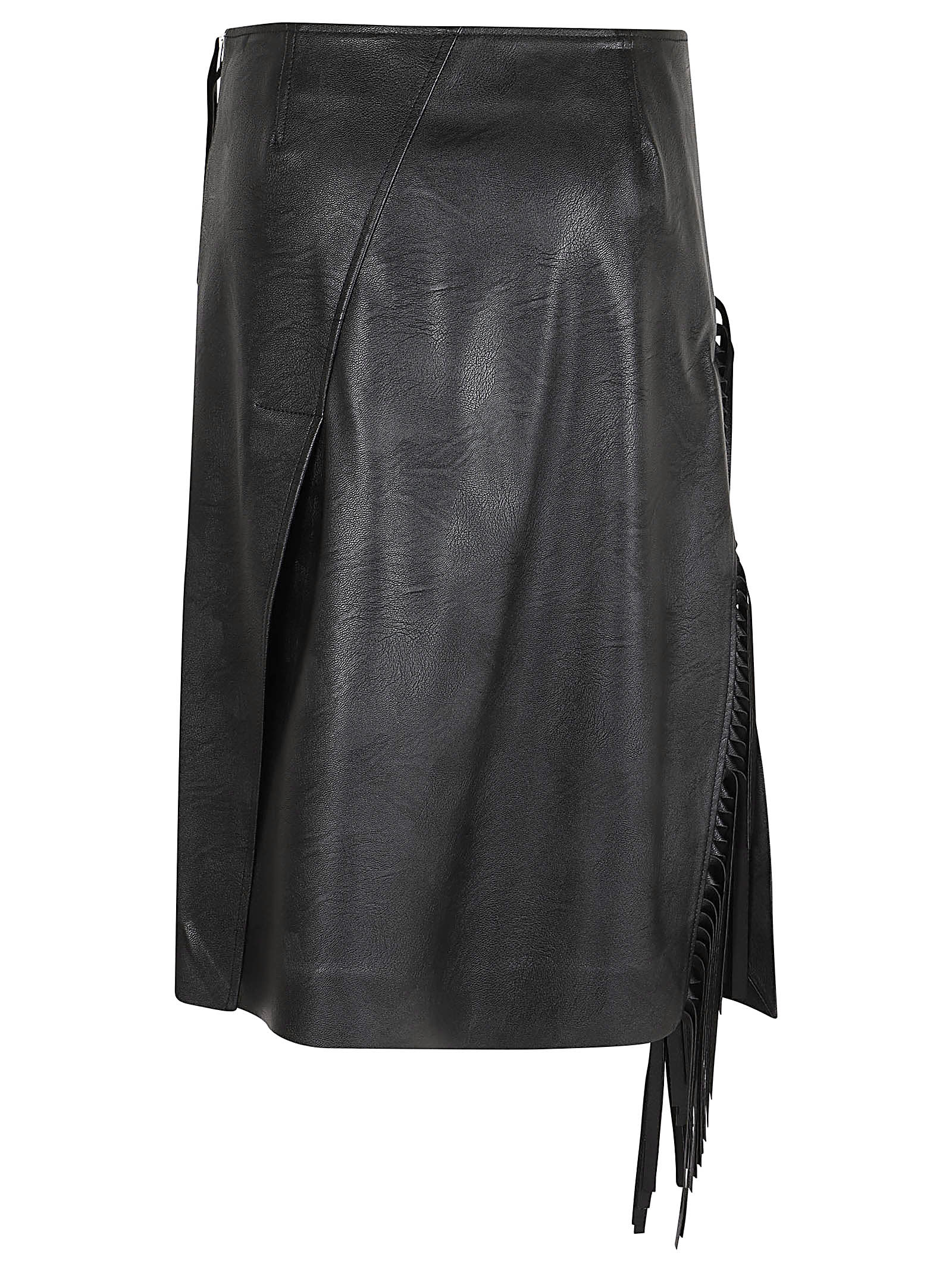 Shop Stella Mccartney Altermat Fringe Skirt In Black