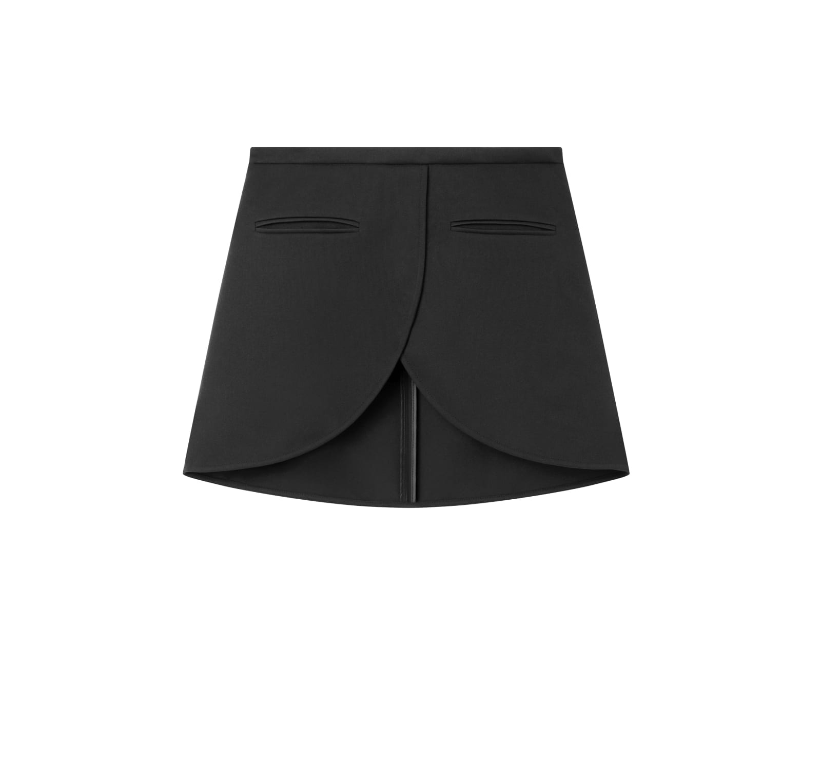 Shop Courrèges Mini Skirt Ellypse In Black