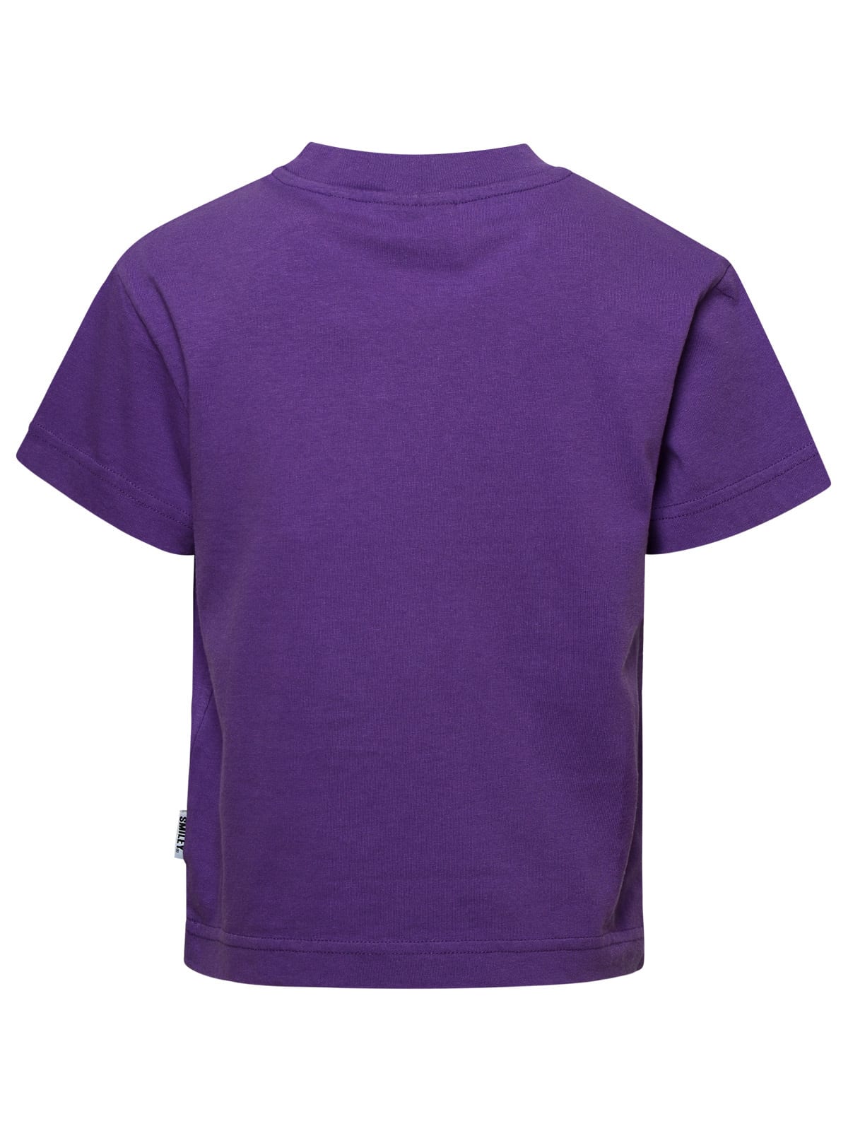 Shop Palm Angels Smiley Bear Purple Cotton T-shirt In Violet