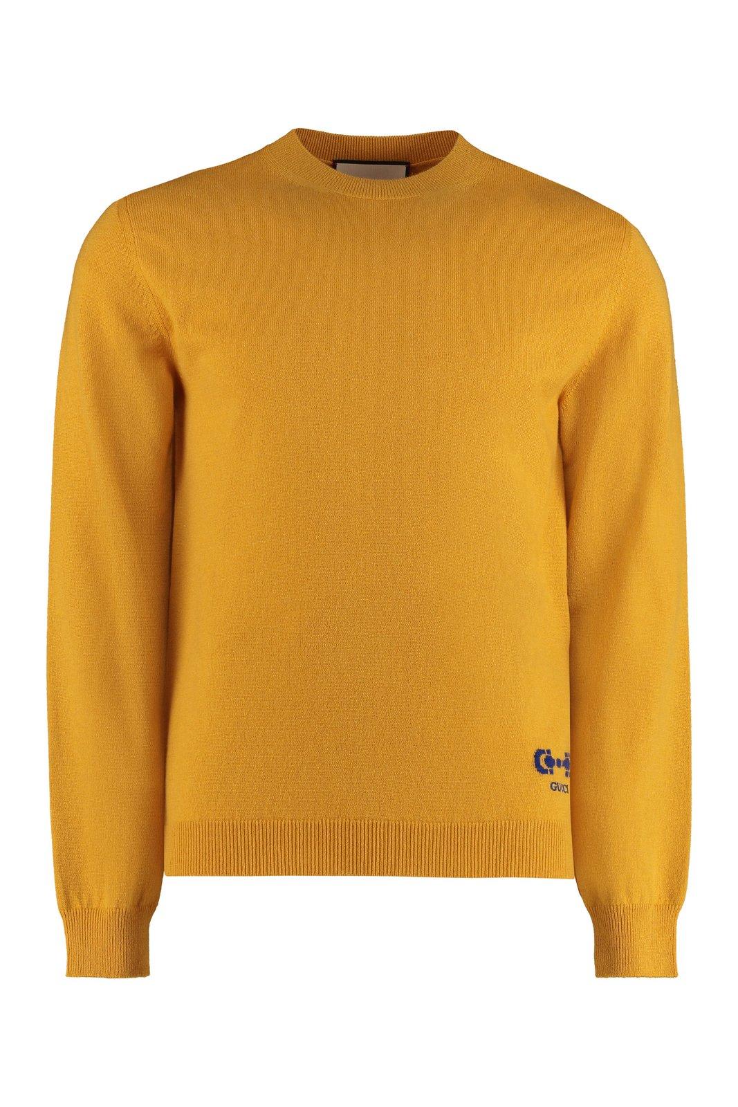 Shop Gucci Horsebit Knitted Crewneck Jumper