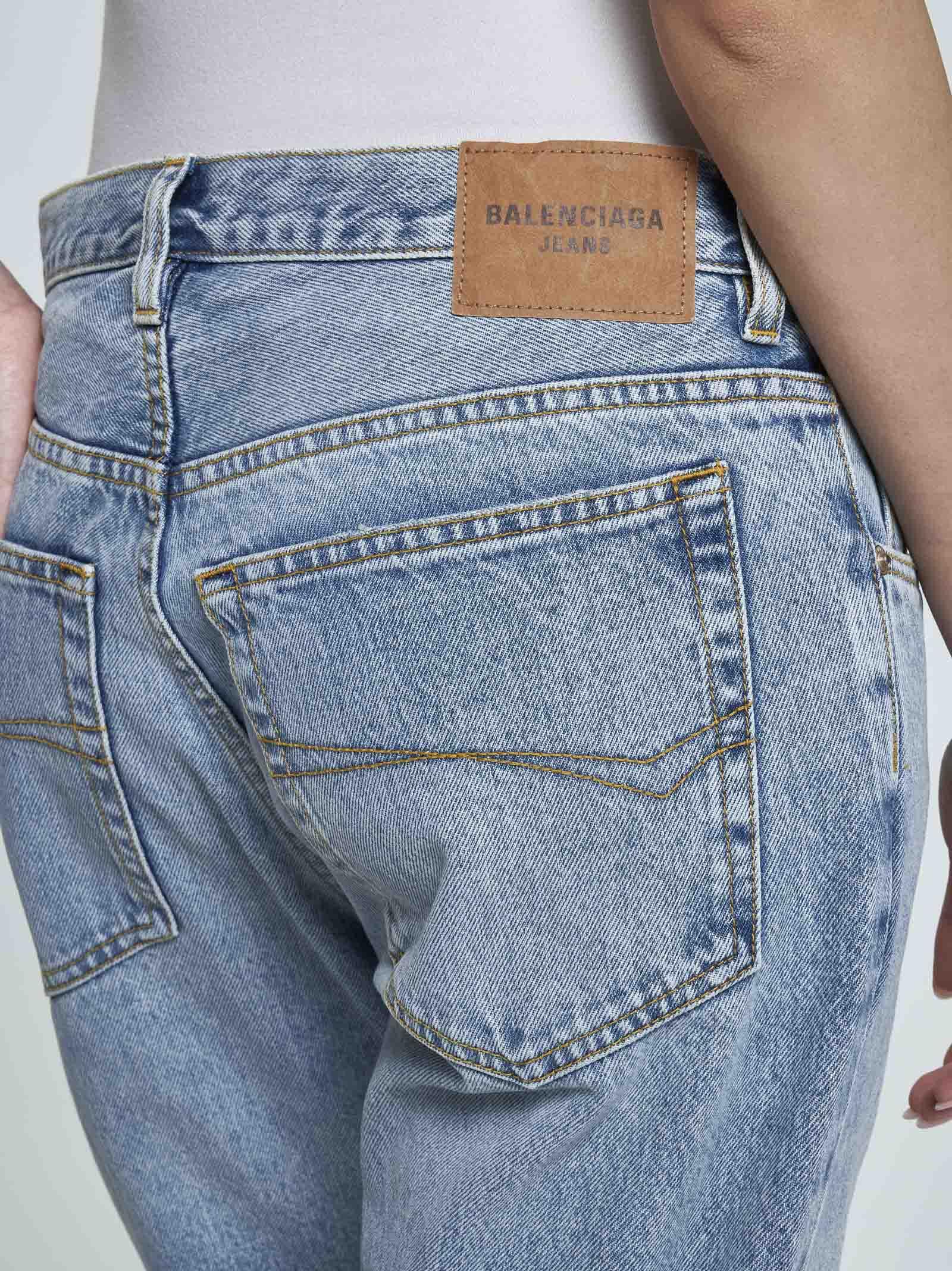 Balenciaga Low-waist Jeans In Iced Blue