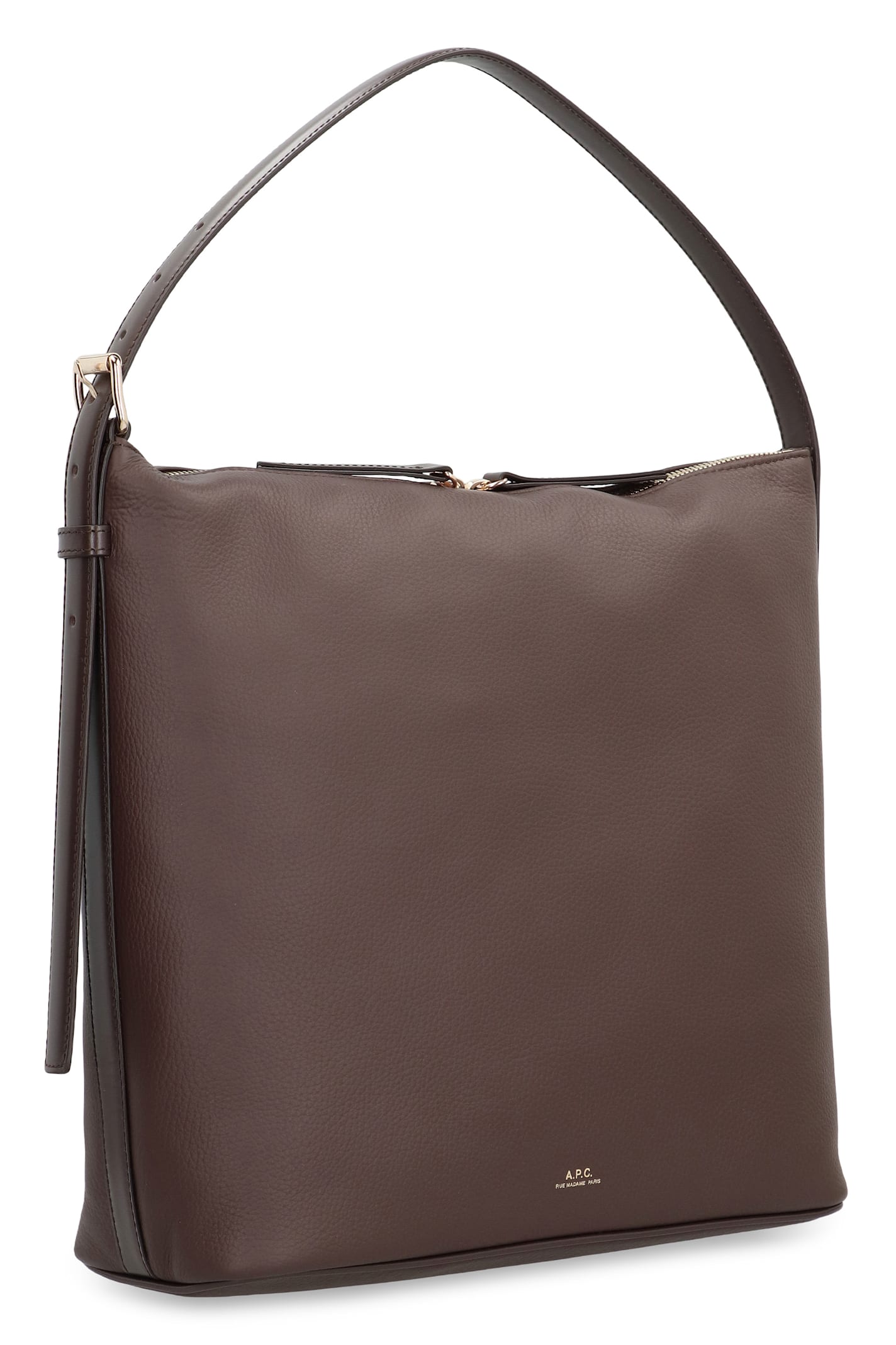 Apc Vera Leather Shoulder Bag In Brown