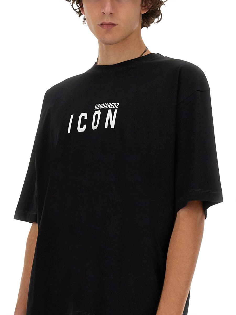 Shop Dsquared2 Logo Print T-shirt In Black