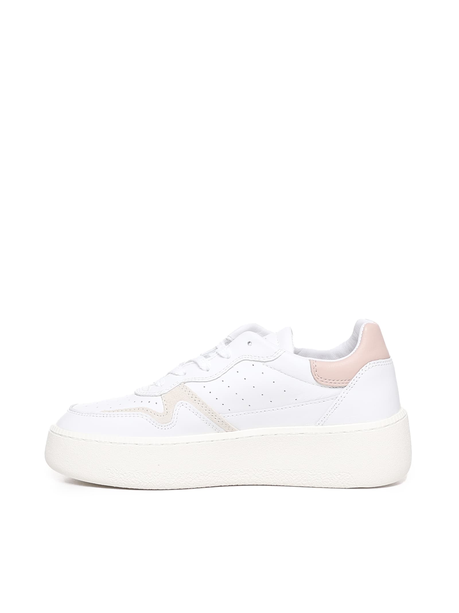 Shop Date Sfera Basic Sneakers In White-pink