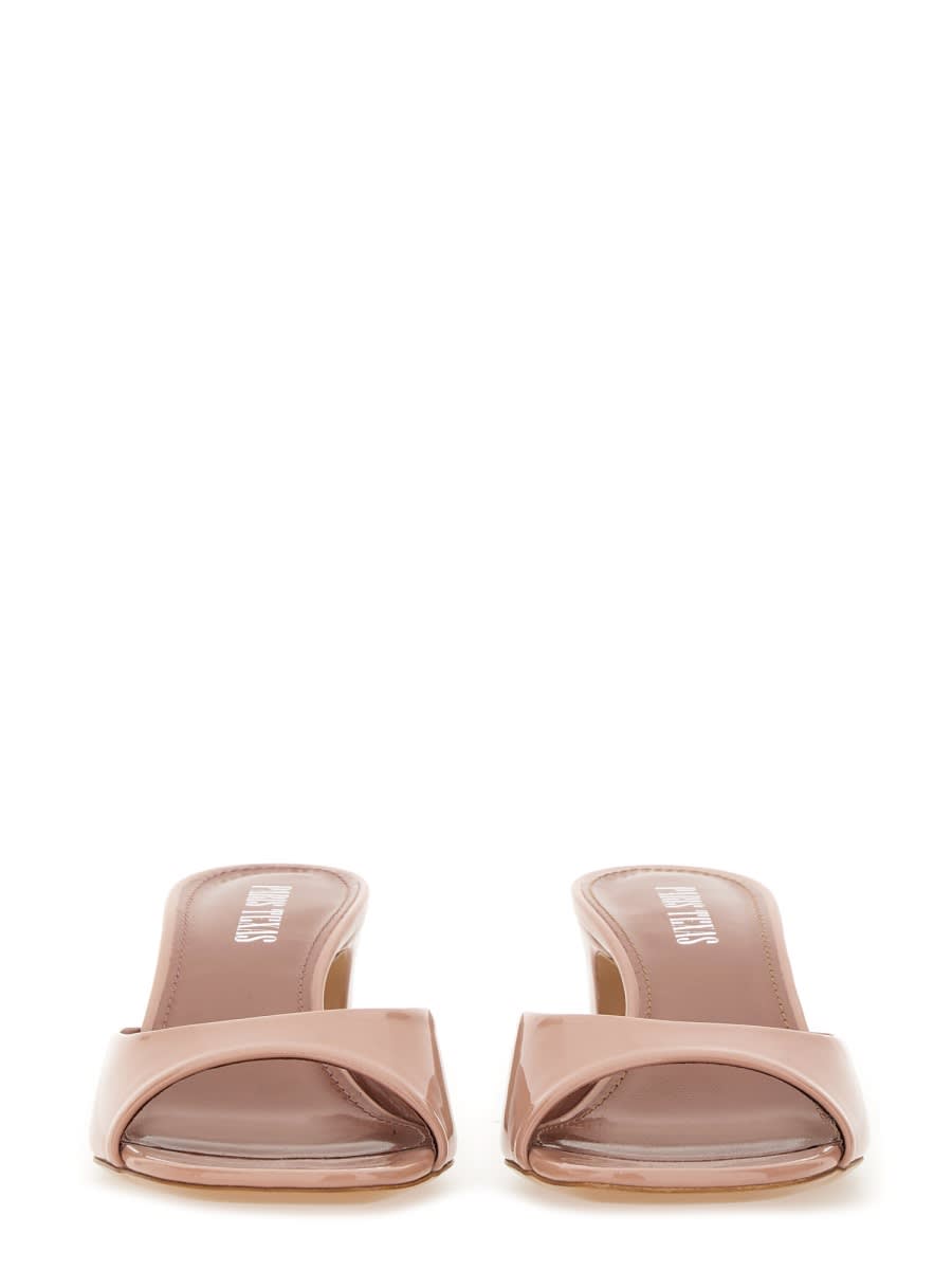 Paris Texas Lara Leather Mule In Pink