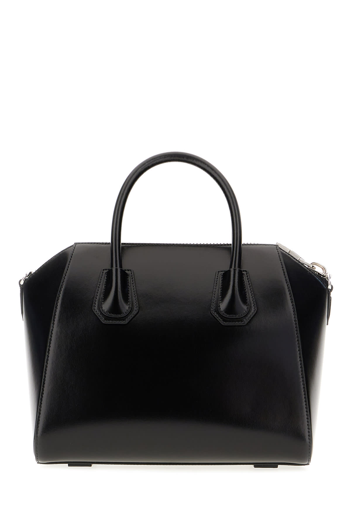 Shop Givenchy Black Leather Small Antigona Handbag In 001