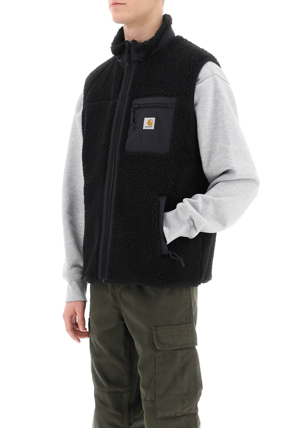 Shop Carhartt Prentis Liner Vest In Sherpa Fleece In Black (black)