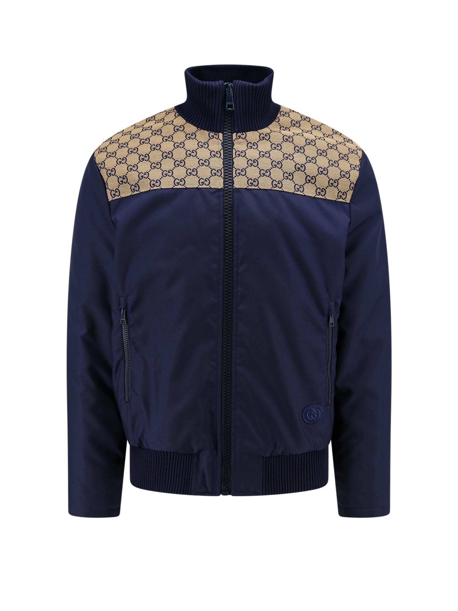 Shop Gucci Jacket In Blue