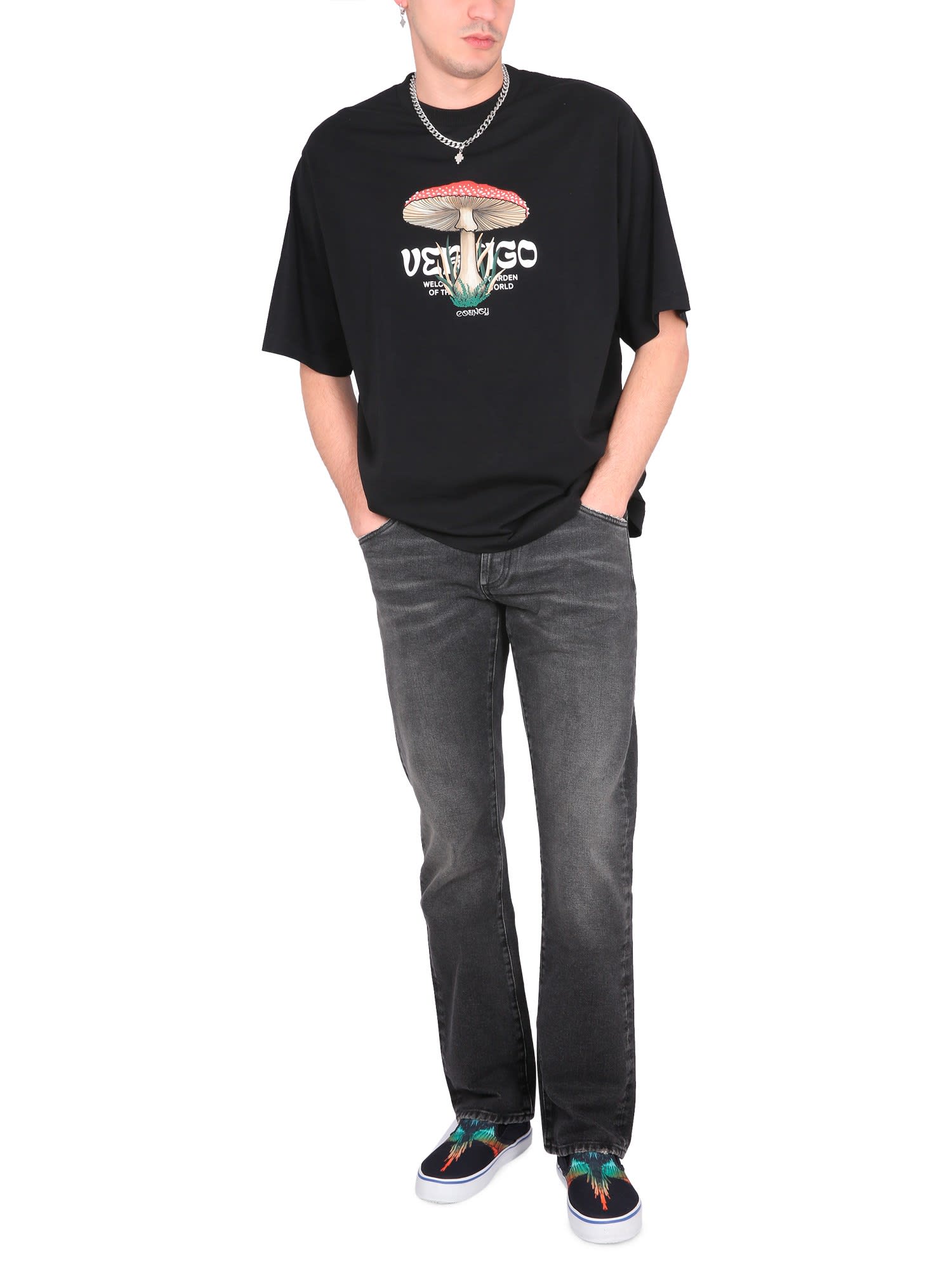 Marcelo Burlon County Of Milan Marcelo Burlon Cross Jeans In Nero