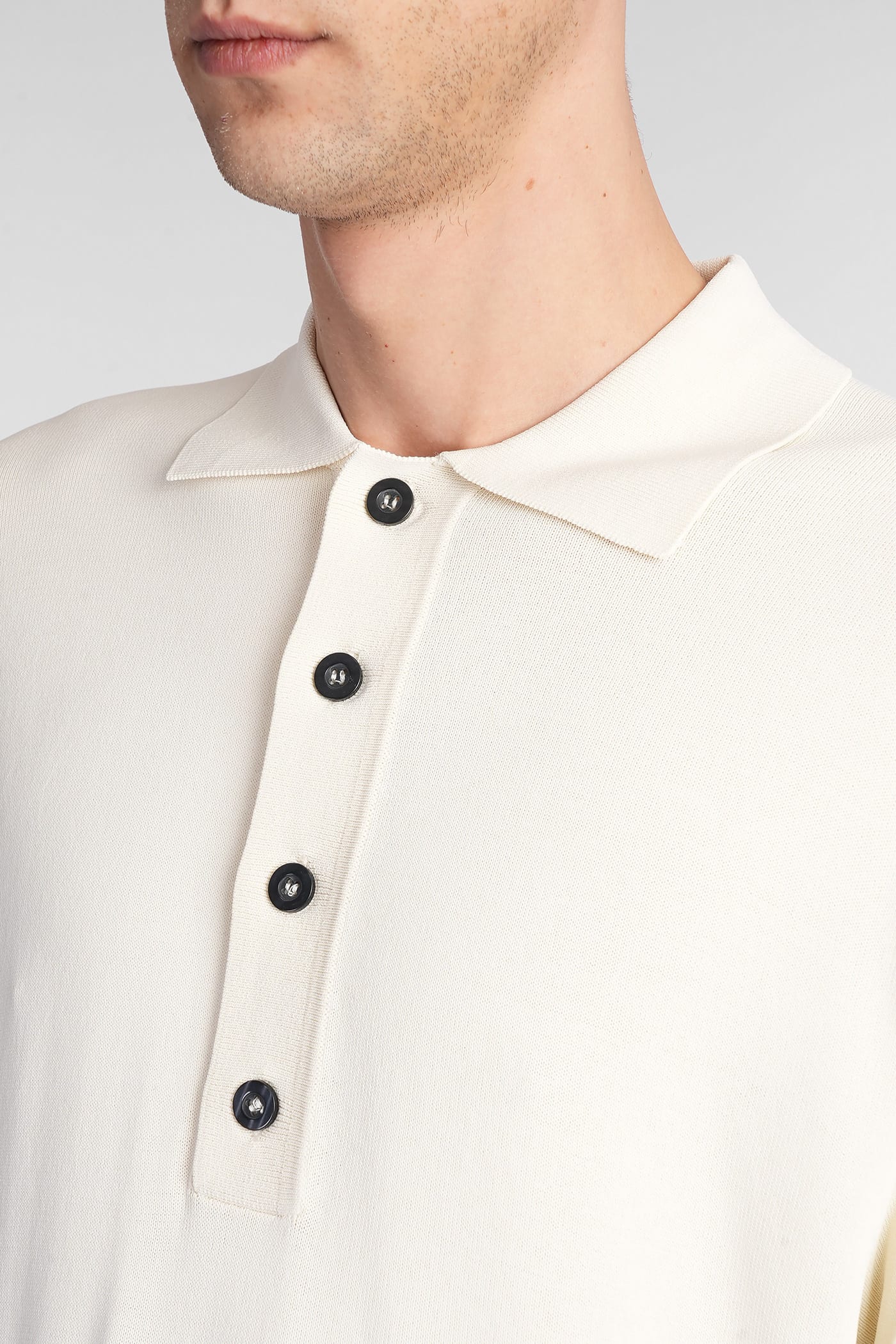 Low Brand K194 Polo In Beige Viscose In Beige