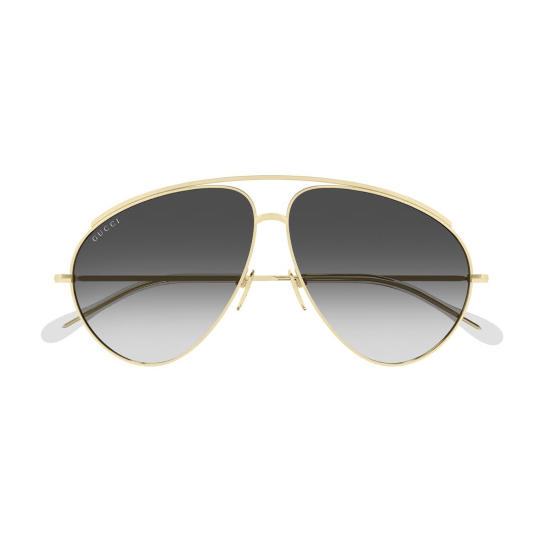 Gucci Gg1654s Linea Fashion 012 Gold Grey Sunglasses In Gold