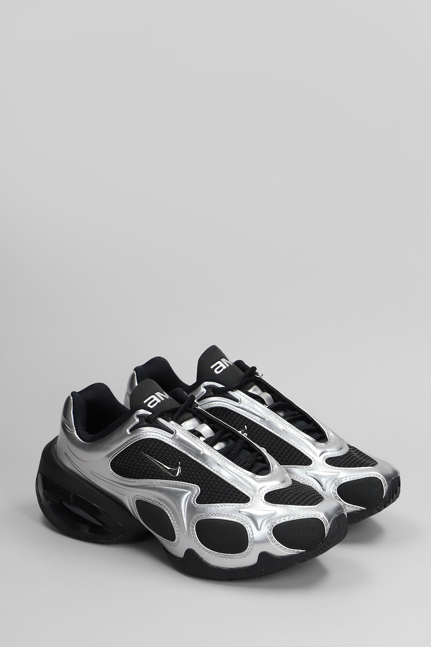 Nike Air Max Muse Sneakers In Silver Leather And Fabric In Multi