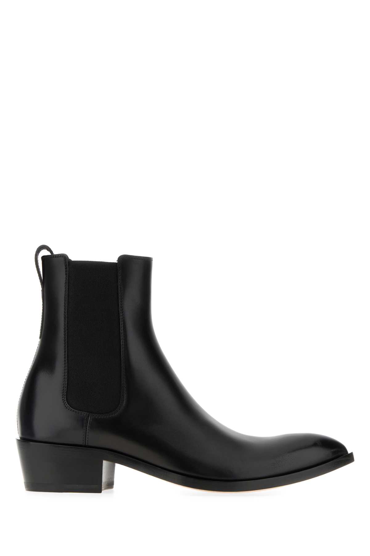 Tom Ford Chelsea Boots With Pointed Toe And Block Heel In Black