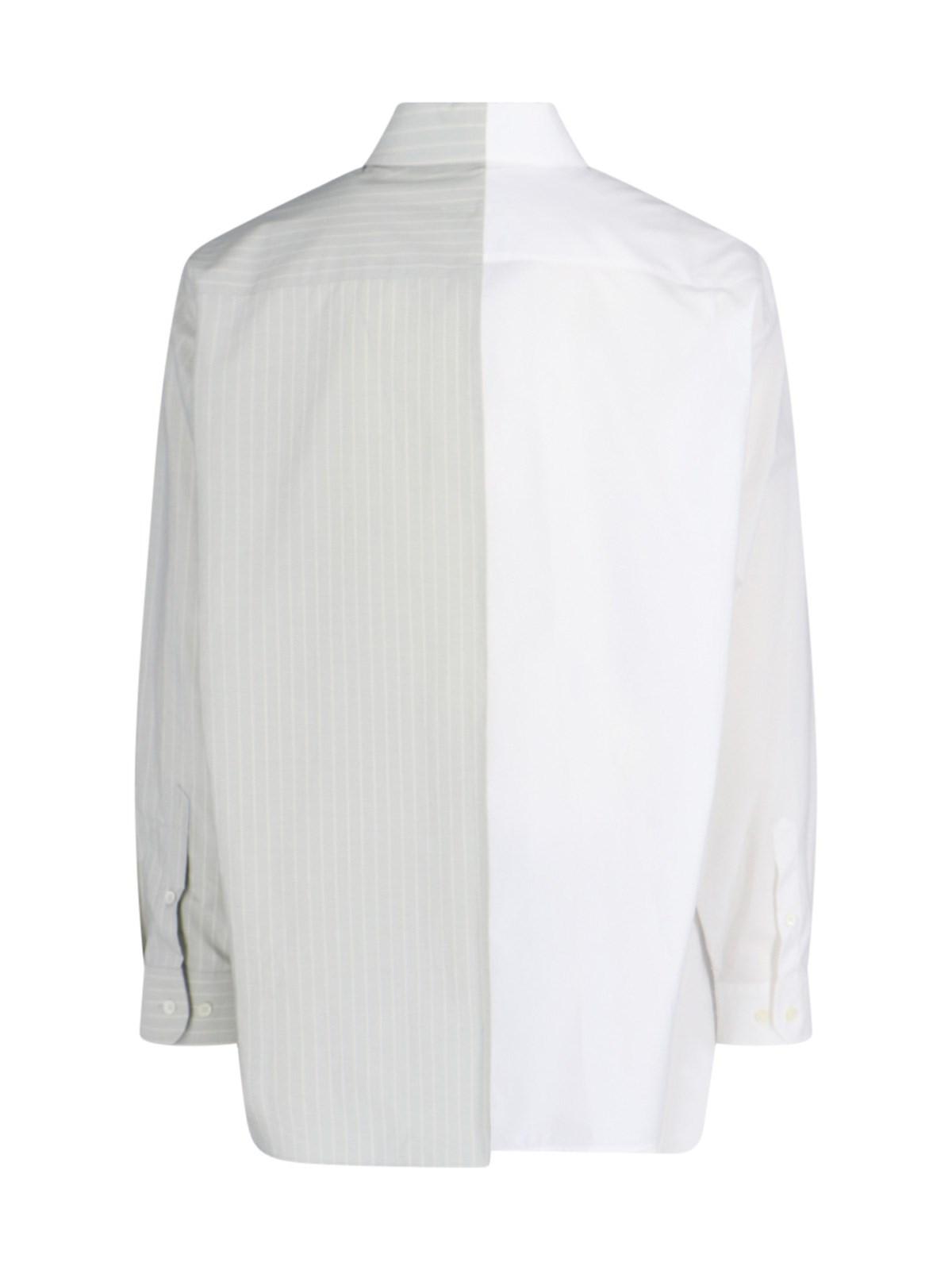 Shop Mm6 Maison Margiela Asymmetric Shirt In White