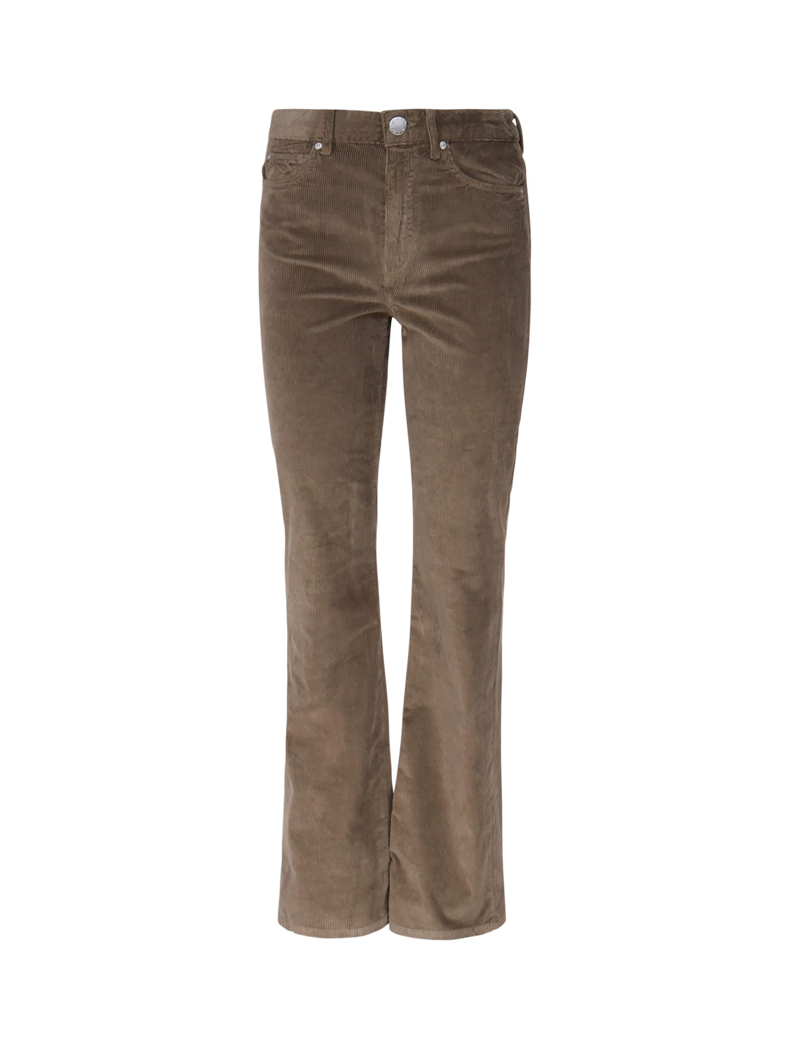 Shop Pinko Flora Flared Trousers In Brown